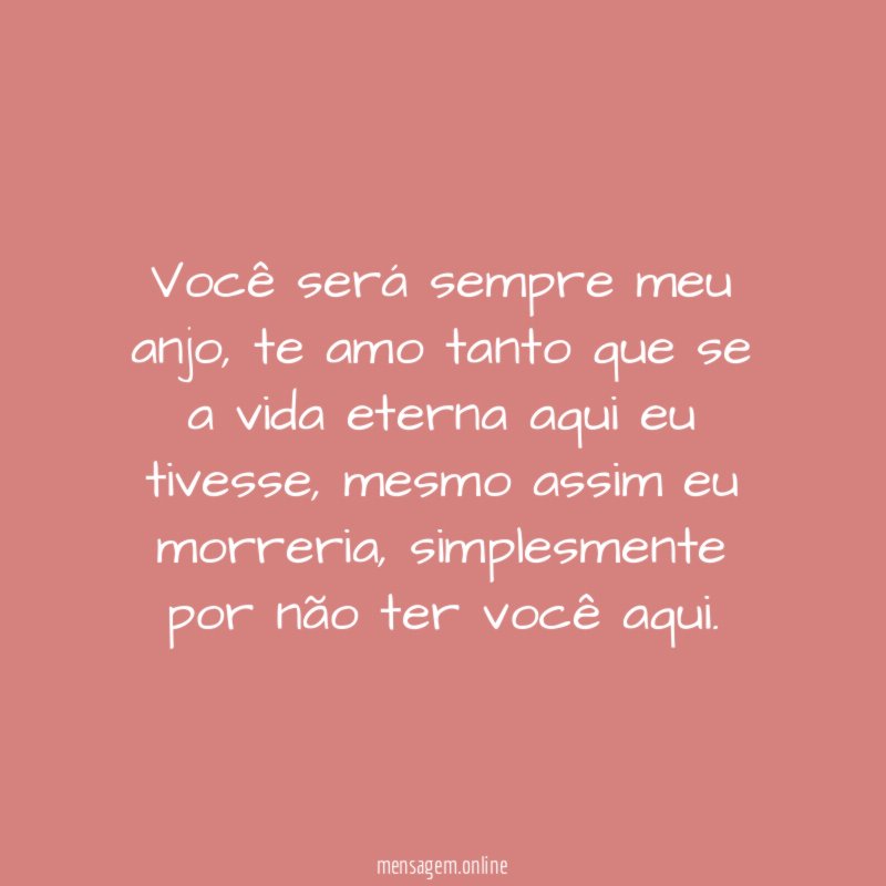 Você será sempre meu anjo
