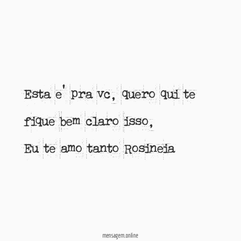 Esta e' pra vc,,, quero qui te fique bem claro isso,,