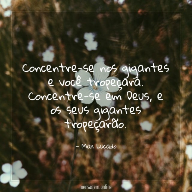 Concentre-se nos gigantes e você tropeçará