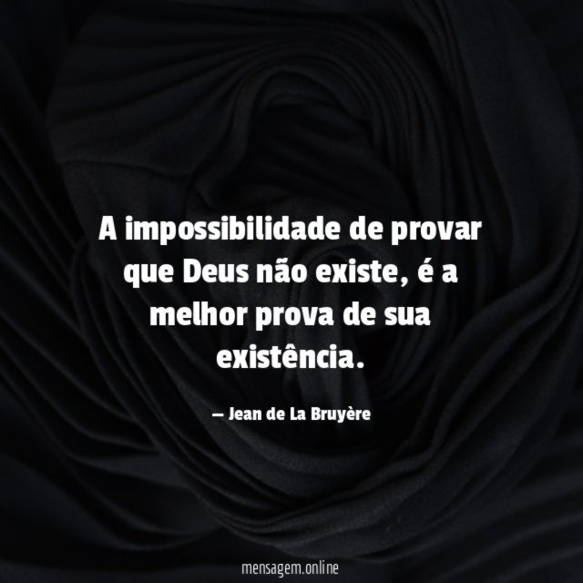 A impossibilidade de provar que Deus não existe