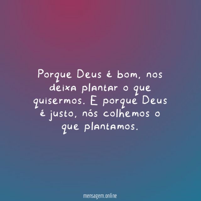 Porque Deus é bom