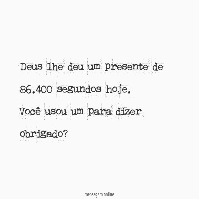 Deus lhe deu um presente de 86