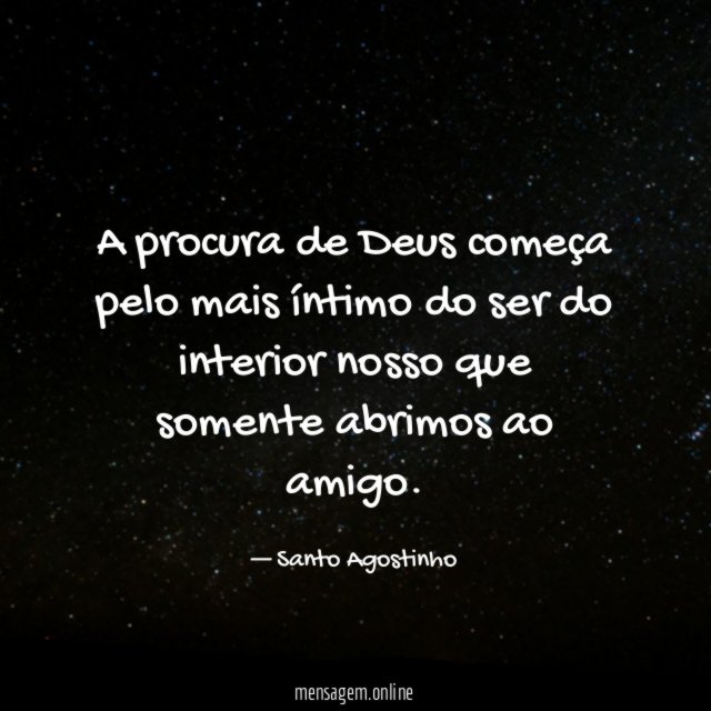 A procura de Deus começa pelo mais íntimo
