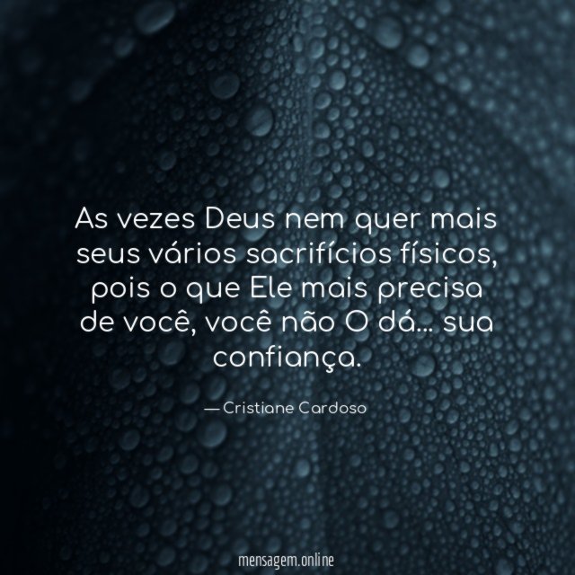 As vezes Deus nem quer mais seus vários