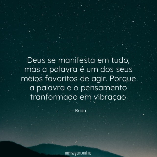 Deus se manifesta em tudo