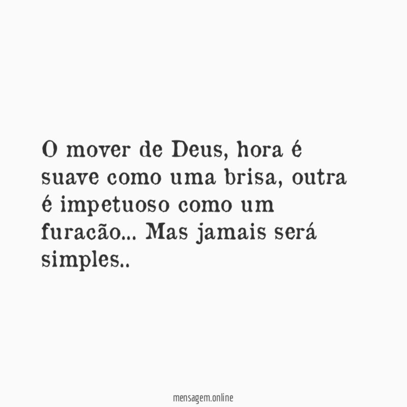 O mover de Deus
