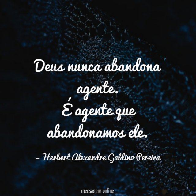 Deus nunca abandona agente