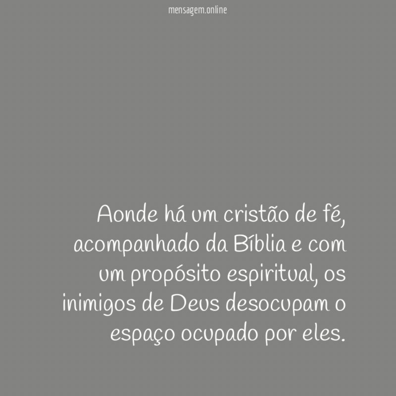 Aonde há um cristão de fé
