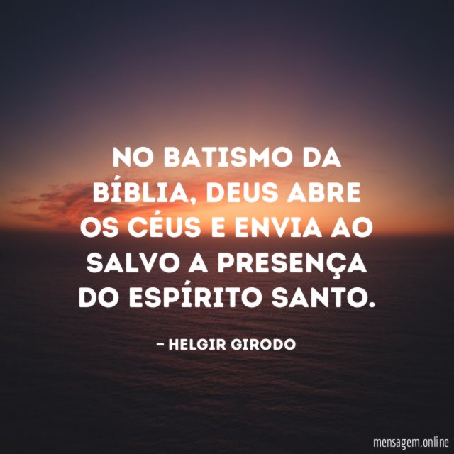 No batismo da Bíblia