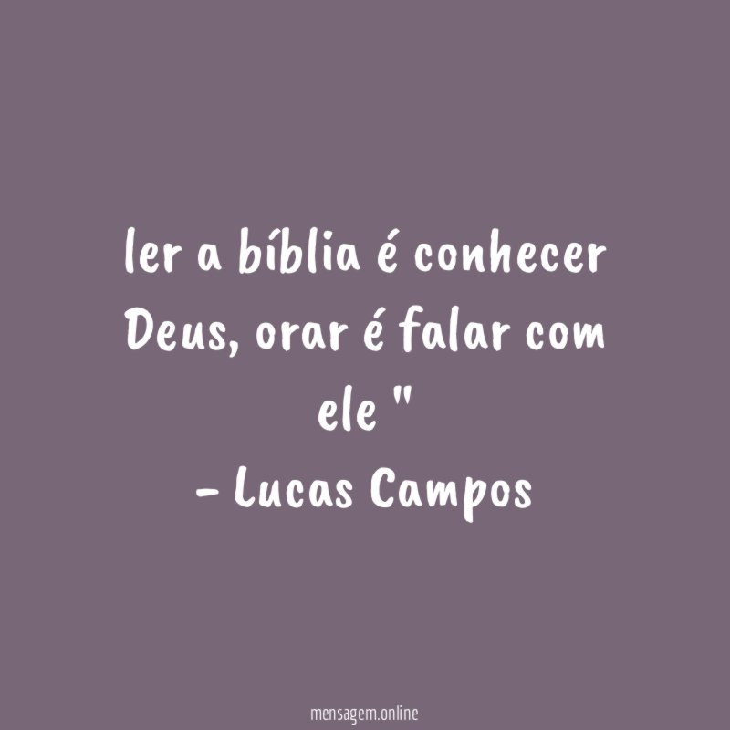 ler a bíblia é conhecer Deus