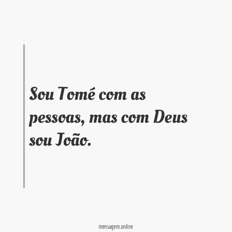 Sou Tomé com as pessoas