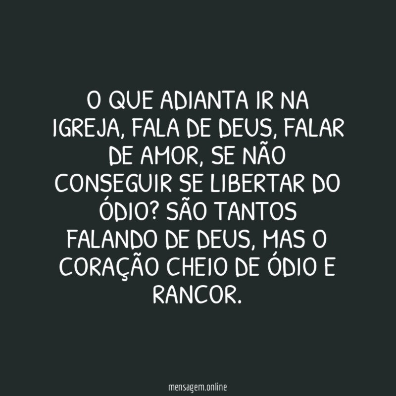 O que adianta ir na igreja