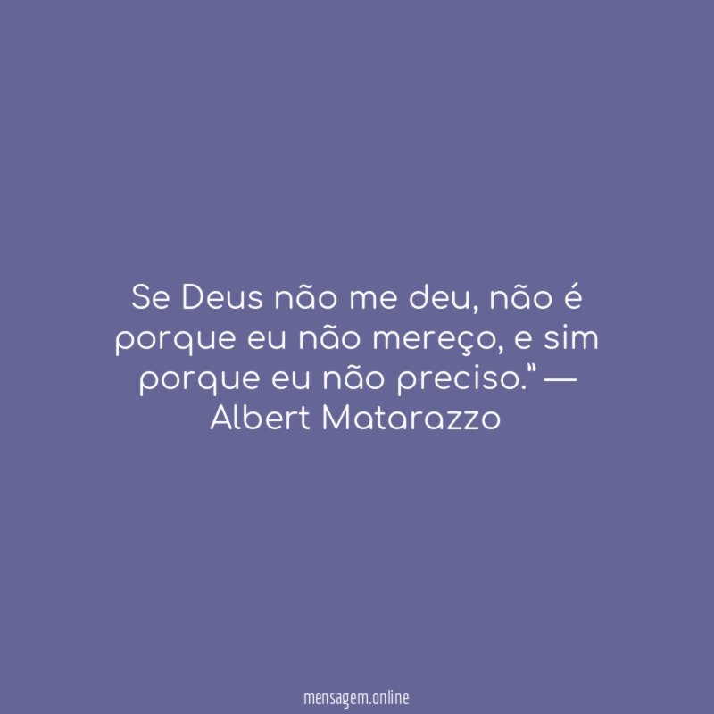 Se Deus não me deu