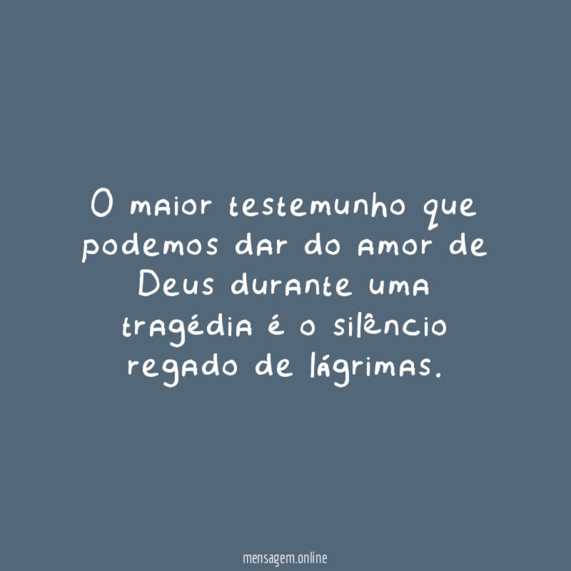O maior testemunho que podemos dar do amor