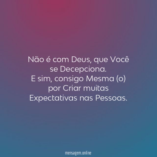 Não é com Deus