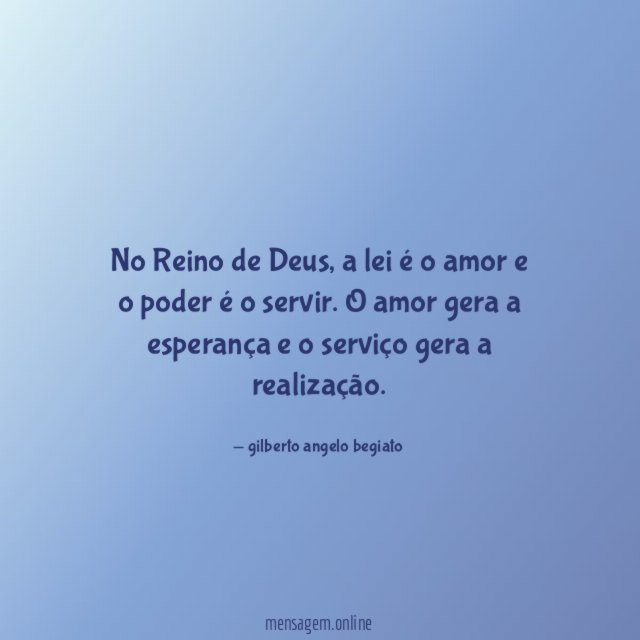 No Reino de Deus