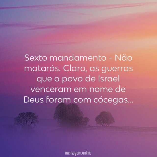 Sexto mandamento - Não matarás