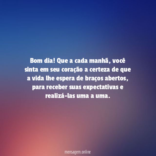 Que a cada manhã