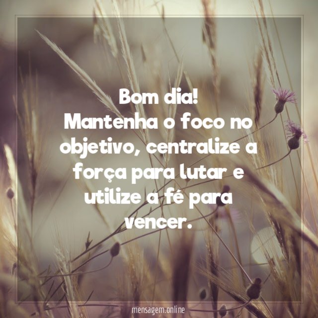 Bom dia!