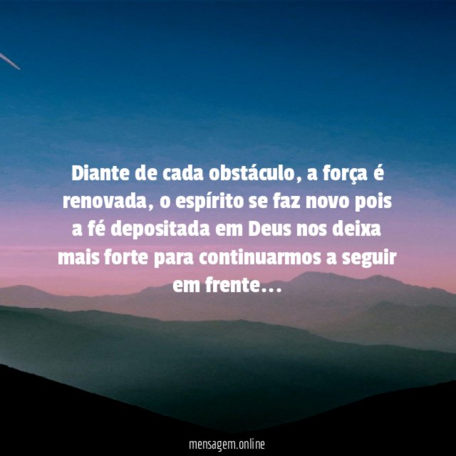 Diante de cada obstáculo