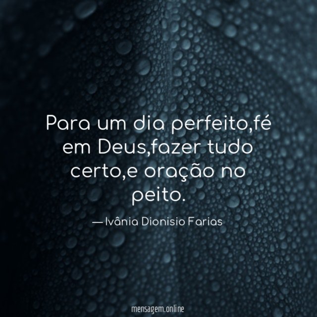 Para um dia perfeito