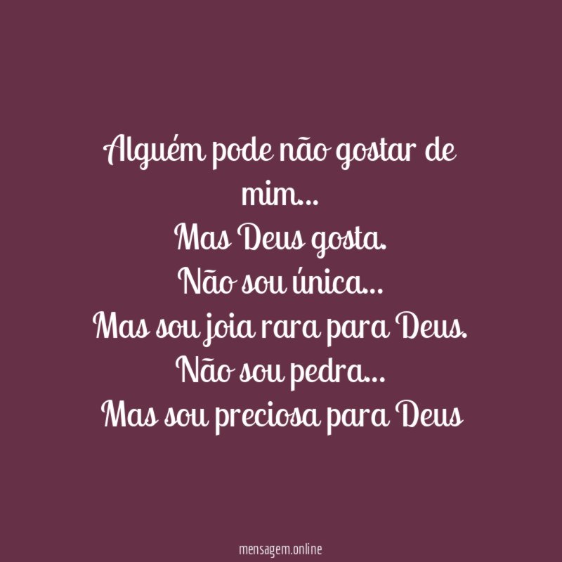 Alguém pode não gostar de mim