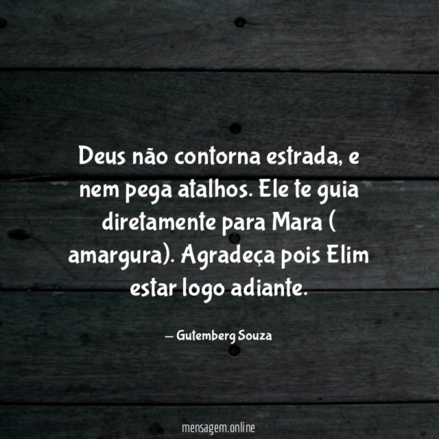 Deus não contorna estrada
