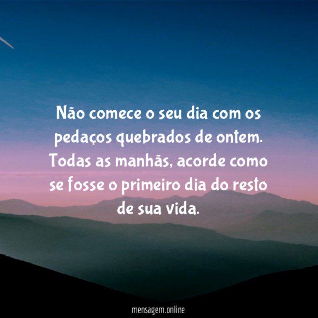 Não comece o seu dia