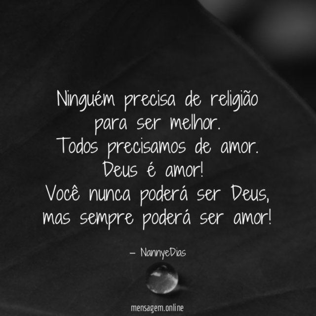 Ninguém precisa de religião para ser melhor