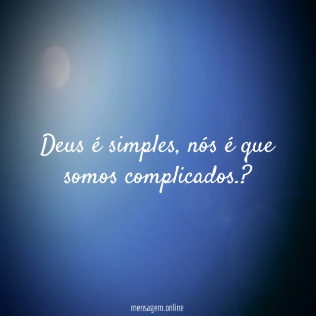 Deus é simples
