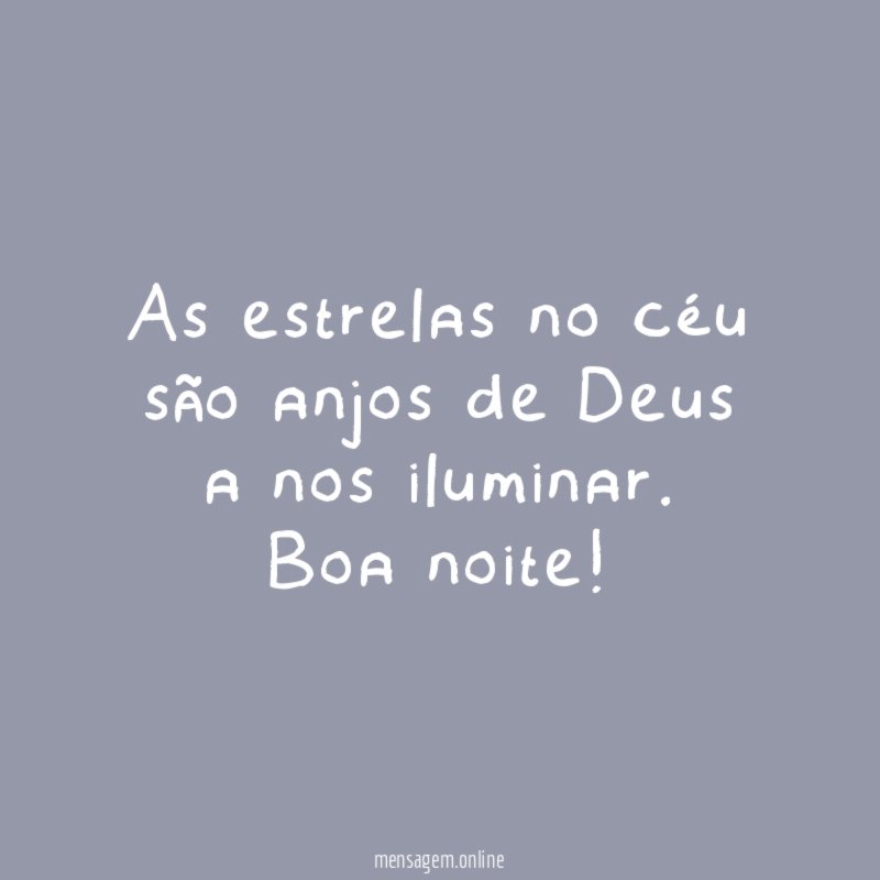 As estrelas no céu são anjos de Deus