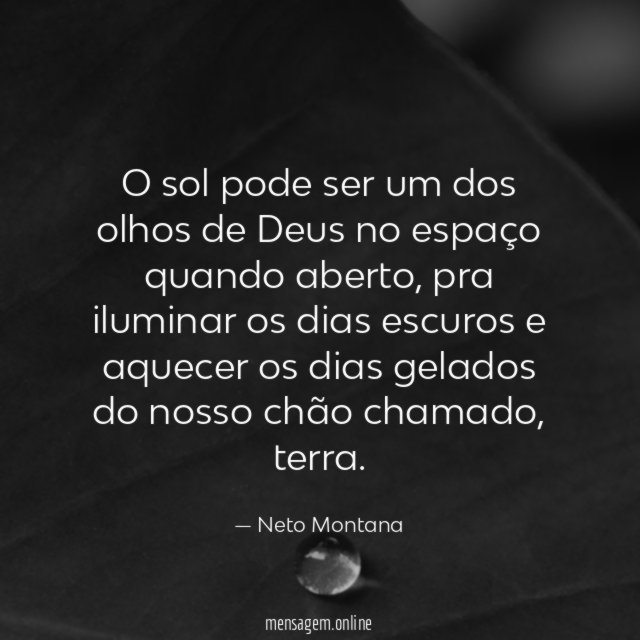 O sol pode ser um dos olhos de