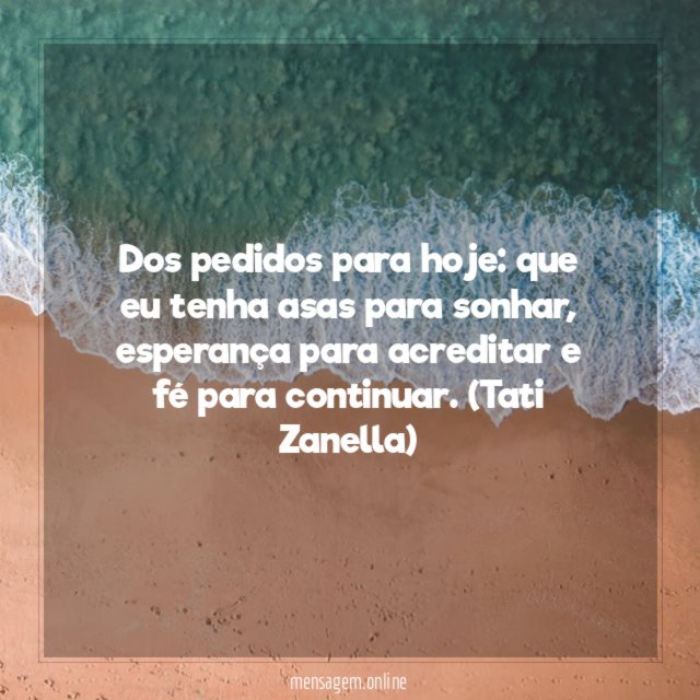 Para hoje