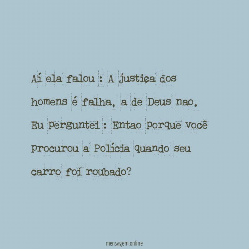 Aí ela falou
