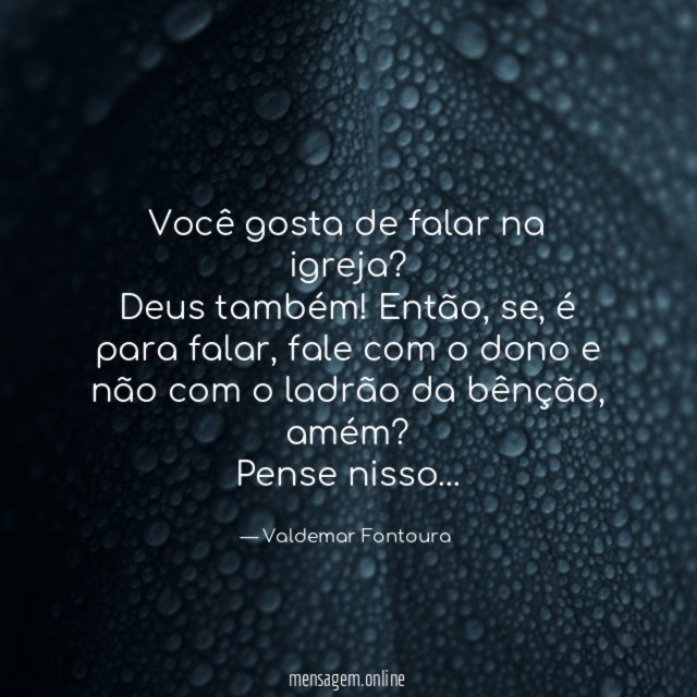 Você gosta de falar na igreja