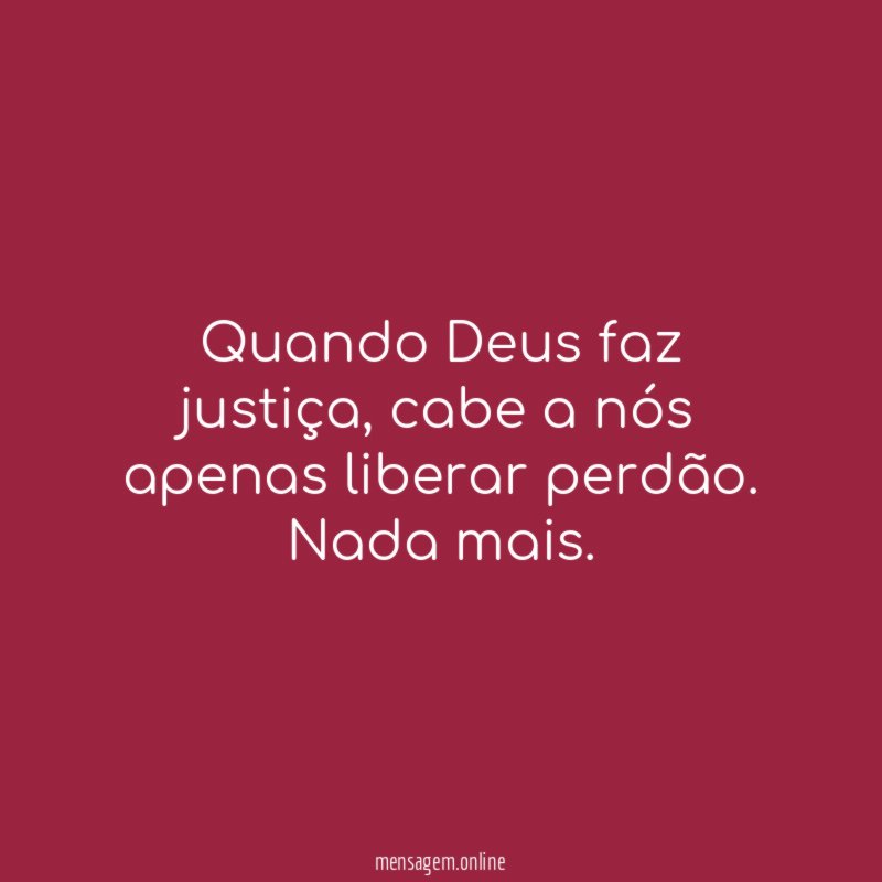 Quando Deus faz justiça