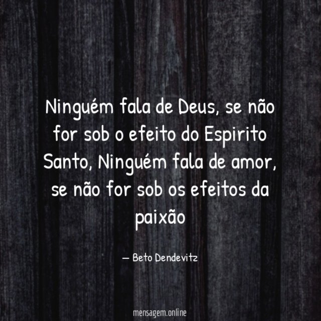 Ninguém fala de Deus