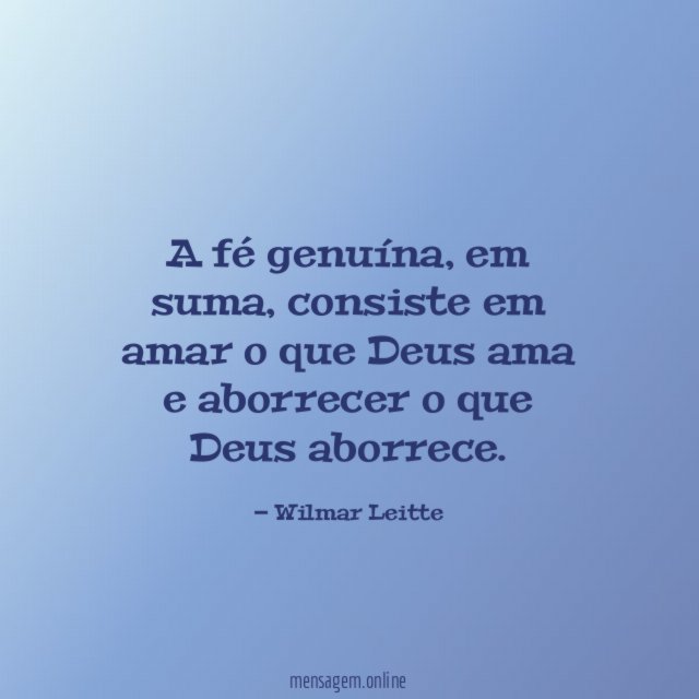 A fé genuína