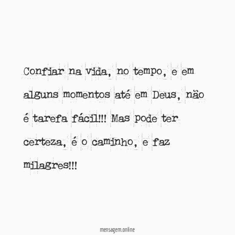Confiar na vida