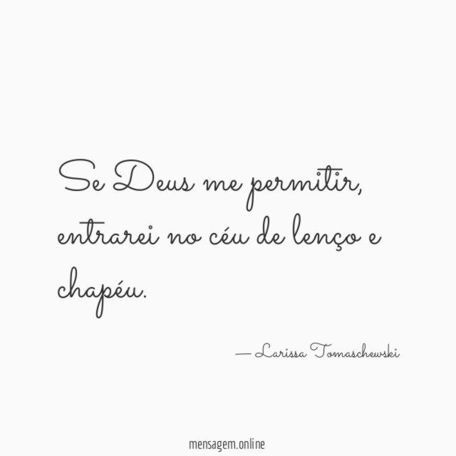 Se Deus me permitir