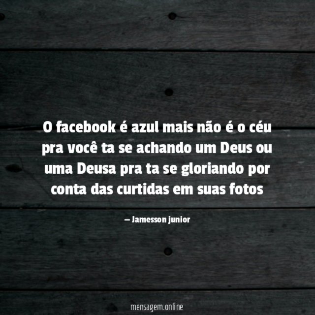 O facebook é azul mais não é