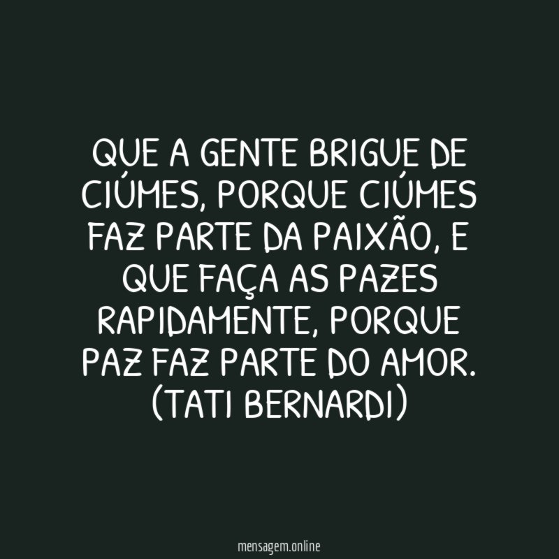 Ciúme da paixão