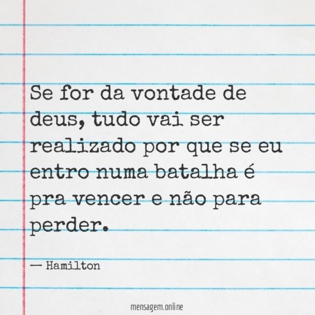 Se for da vontade de deus