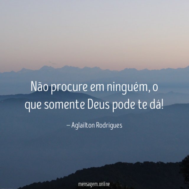 Não procure em ninguém