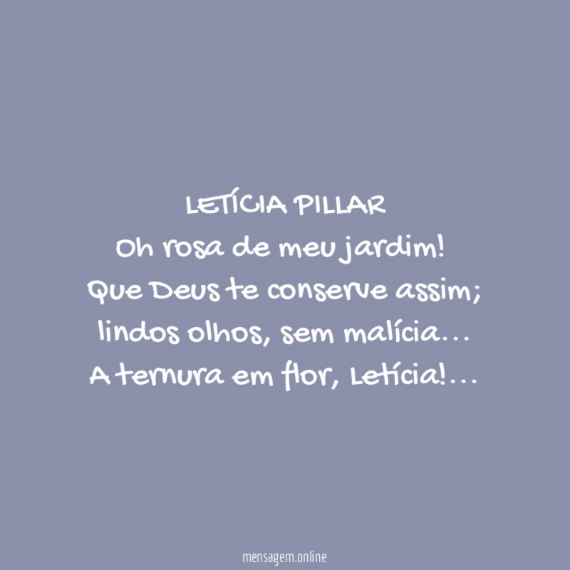 LETÍCIA PILLAR
