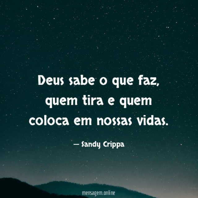 Deus sabe o que faz