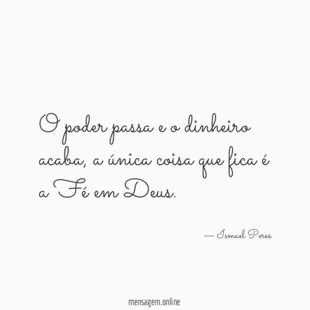 O poder passa e o dinheiro acaba