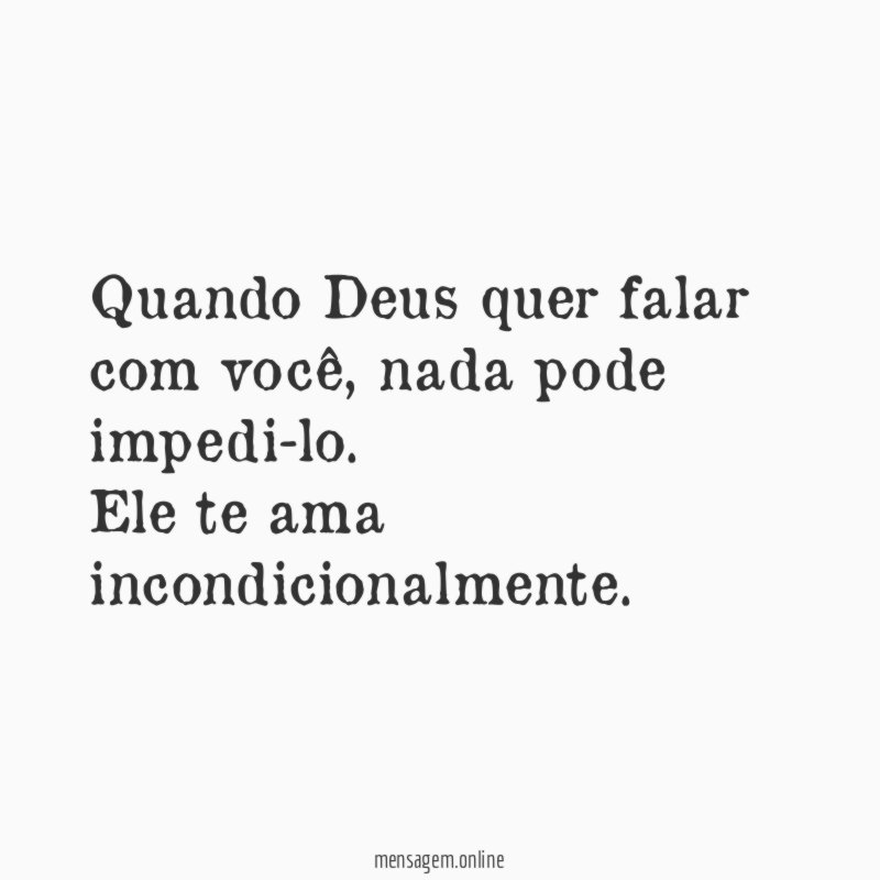 Quando Deus quer falar com você
