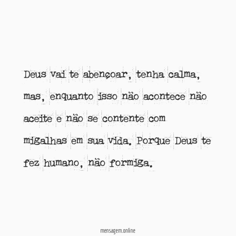 Deus vai te abençoar