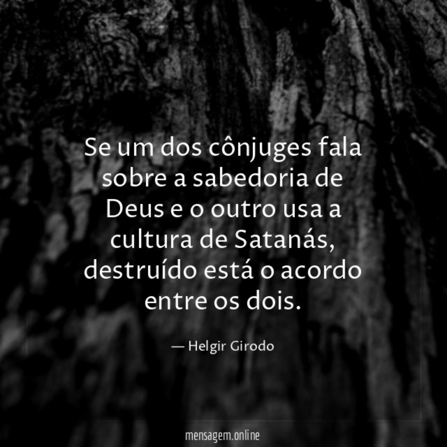 Se um dos cônjuges fala sobre a sabedoria